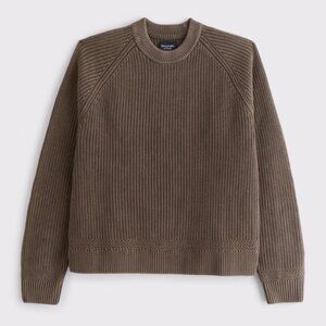 Abercrombie Oversized Waffle Crew Sweater Mens XS